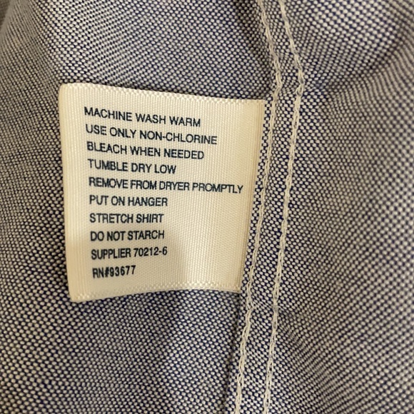 Stanford button down shirt in blue, neck 17, size 34-35 - Picture 9 of 9